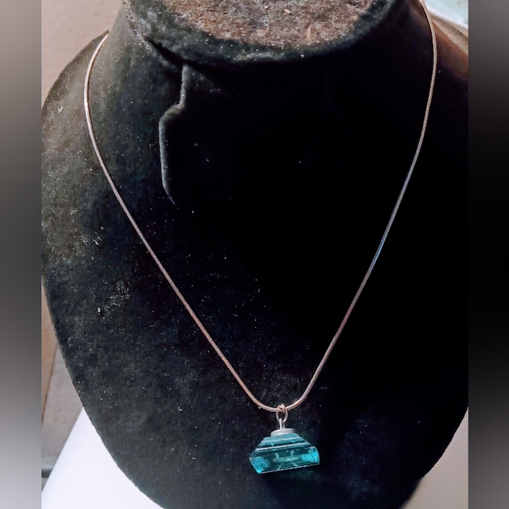 Turquoise Gemstone Pyramid Design Pattern 20 Inch… - image 5